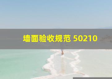 墙面验收规范 50210